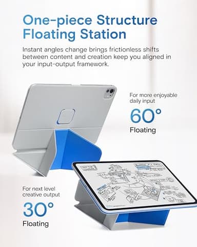 MOFT Dynamic Folio Case for iPad mini 7 A17 Pro (2024), iPad mini 6 (2021), Silm Magnetic Stand Case with 20+ Viewing Angles, Auto Wake/Sleep, Ultra Thin, Cement x Sapphire - Image 4