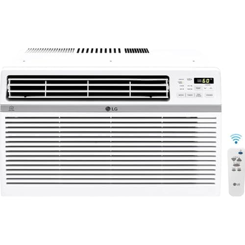 LG 18,000 BTU Smart Wi-Fi 230/208V Window Air Conditioner, White (Renewed) - Image 1