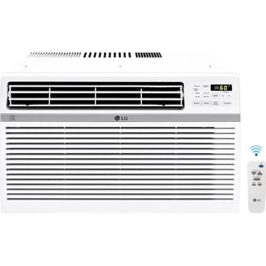 LG 18,000 BTU Smart Wi-Fi 230/208V Window Air Conditioner, White (Renewed) - Image 1