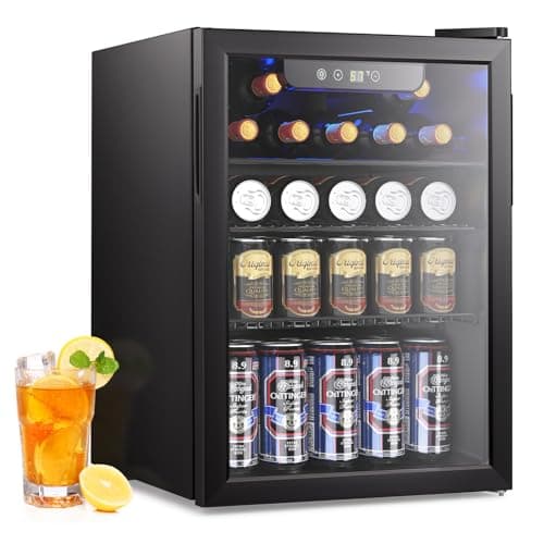 Electactic 26 Bottle Wine Cooler, 95 Cans Beverage Refrigerator, 2.6 cu.ft Drink Fridge Digital Temperature Control for Beer, Soda,Water, Drink Cooler for Home Office Bar - Image 1