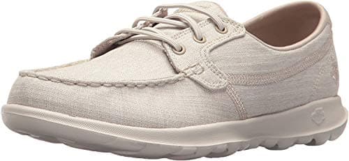 Skechers Women's Go Walk Lite - Isla Boat Shoe, Taupe, 11 M US - Image 1