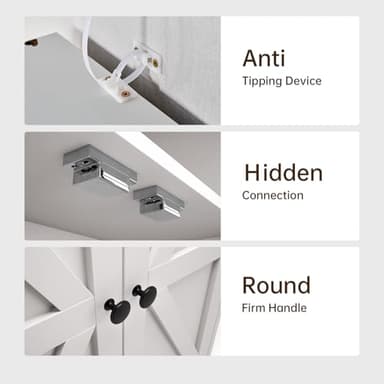 oneinmil 71.5" Tall Bookshelf and Bookcase, 6-Tier Wooden Bookshelves with Cabinet Doors, Floor Bookshelves and Office Storage Cabinets for Home Office, Living Room (White 1 Pack, 6-Tier) - Image 6