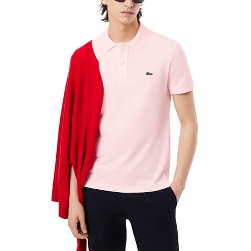 Lacoste Men's Slim Fit L.12.12 Piqué Polo Shirt, Light Pink, Medium - Image 1