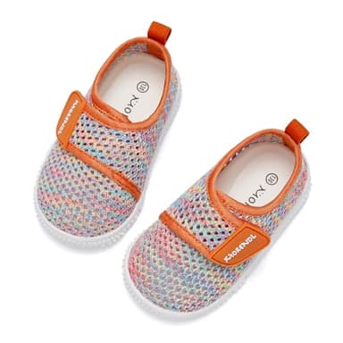 MORENDL Toddler Water Shoes Baby Breathable Mesh Non-Slip Sandals Quick Dry Lightweight Beach Barefoot Shoes Surfing Boating Sport Shoes Mixed 6-9 Months - Image 3