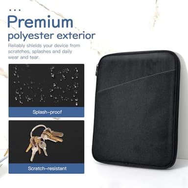 Dadanism 9-11 Inch Tablet Sleeve Bag Carrying Case for iPad (A16) 11th Gen 11", iPad 10th Gen 10.9" Air 5/4, i-Pad Air/Pro 11", i-Pad 9/8/7th, Galaxy Tab A9+ Plus 11", Remarkable 2 10.3", Black - Image 4