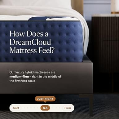 DreamCloud 12" King Mattress - Luxury Hybrid Gel Memory Foam - 365 Night Trial - Premium Pressure-Relieving Layers - Forever Warranty - Mattress in a Box - CertiPUR-US Certified - Image 4