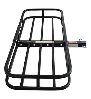 MaxxHaul 70107 53" x 19-1/2" Hitch Cargo Carrier - Trailer Mount Steel With High Side Rails For RV's, Trucks, SUV's, Vans, Cars 2" Receiver 500-lb Load Capacity , Black - Image 5