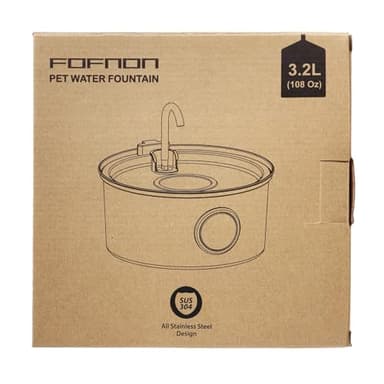 Cat Water Fountain Stainless Steel: Cat Fountain for Drinking - 108oz/3.2L Pet Water Fountain for Cats Indoor - Quiet Water Fountain for Cats - Faucet Pet Fountain - for Small and Medium-Sized Pets - Image 9