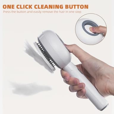 Budow 3 in 1 Pet Grooming Brush with Steam, Release Button, and Water Tank for Cats and Dogs - Removes Static and Shedding, Ideal for Travel - Image 4