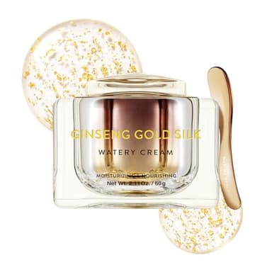 Nature Republic Ginseng Gold Silk Watery Cream 2.11 Oz(60g)-6 Years Korean Ginseng, 99.9% Pure Gold Premium Skin Care, Anti-Aging Moisturizer for Skin, Wrinkle Care with Ginseng Saponins (60g) - Image 1