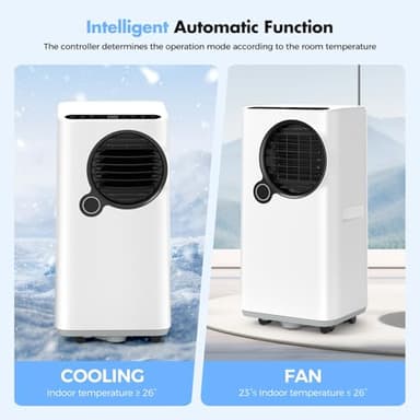Qxpztk Portable Air Conditioners,16000 BTU 6-in-1 Cooling, Dehumidifier & Fan, Ultra Quiet with 24H Smart Timer, Auto Shut-Off & Child Lock for Home/Bedroom/Office - Image 7
