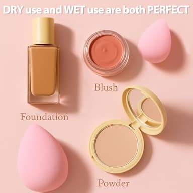 Makeup Sponge Set Foonbe Blender Sponges 7 Pcs for Liquid, Cream, and Powder, Latex Free, Multi colored Beauty Sponges with 1 Mini Sponge, Vegan & Cruelty-Free - Image 4