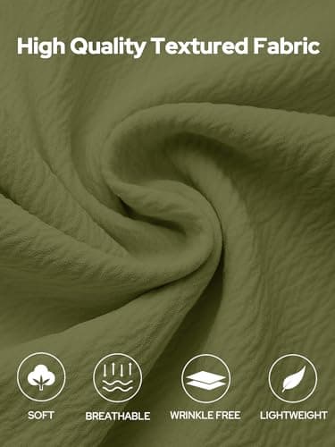 hawalili Men's Button Down Sleeveless Shirts Summer Beach Tank Tops Casual Textured Tank T-Shirt Army Green - Image 2