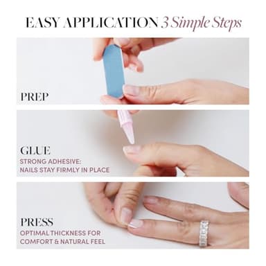 Glamnetic Press On Nails - Seaspell | Short Almond Pink Fake Nails with a Velvet Finish, Reusable Summer Nails | 15 Sizes - 30 Nail Kit with Glue - Image 5