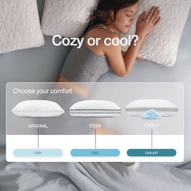 Coop Home Goods Original Adjustable Pillow, King Size Bed Pillows for Sleeping, Cross Cut Memory Foam Pillows - Medium Firm Back, Stomach and Side Sleeper Pillow, CertiPUR-US/GREENGUARD Gold - Image 6