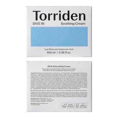 Torriden DIVE IN Hyaluronic Acid Soothing Cream 100ml (3.38 fl. oz) | Revitalizing Facial Moisturizer for Sensitive and Dry Skin | Hyaluronic Acid, Panthenol, Allantoin - Image 10