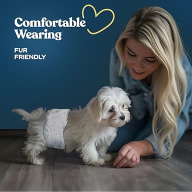 Comfortable Male Dog Diapers - 30-Pack Super Absorbent Disposable Male Dog Wraps- FlashDry Gel Technology, Wetness Indicator Doggie Diapers- Leakproof Belly Wraps for Incontinence, Excitable Urination - Image 3