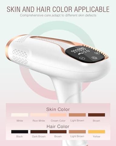Hair Removal Device Laser Hair Removal for Women and Men IPL Hair Removal At-Home 999,999 Flashes Painless Hair Remover on Armpits Back Legs Arms Face Bikini Line-1 - Image 4
