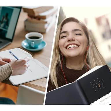 CAGIE Lined Journal Notebook for Work, Hardcover Notebook Journals for Writing Women Men Note Taking Diary with Pen Loop (Black Ruled), Gifts, 5.7" x 8.3", 196 Pages - Image 6