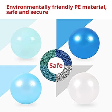 STARBOLO Ball Pit Balls Play Balls -100PCS Pearl 4 Blue Colors Ocean Balls BPA&Phthalate Free Non-Toxic Crush Proof Soft Plastic Ball Pit for Toddlers 1-3 Kids Birthday Pool Tent Party - Image 5