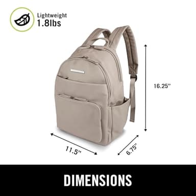 Kenneth Cole REACTION Marley Backpack, Taupe, 15" Laptop - Image 3