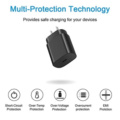 Type C Charger Fast Charging for Samsung - 25W USB C Charger Block, Android Phone Wall Charging with 6Ft Type C to C Cable for Galaxy S25 Ultra/S25/S25+/S24 Ultra/S24/S24+/S23/S22/Note 20 (Black) - Image 4