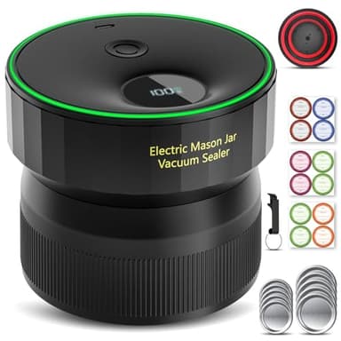 2025 Upgraded Mason Jar Vacuum Sealer, Electric Vacuum Sealer for Regular Mouth and Wide Mouth Canning Jars, Fully Automated and Portable - Image 1