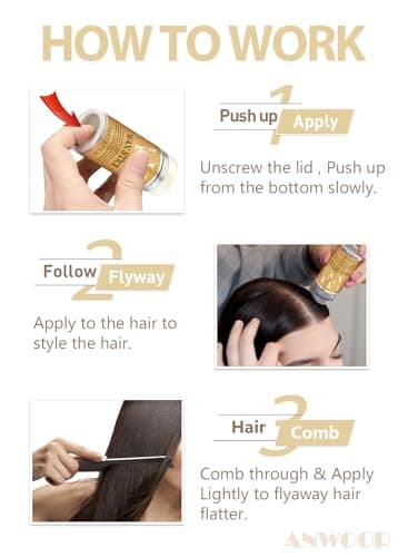 Hair Wax Stick, Wax Stick for Hair Flyaways Kids & Women Hair Accessories for Women Girls Hair Bun Maker for Kids Hair Slick Stick Baby Hair Gel Stick Kids Hair Products Hair Smoothing Stick - Image 5