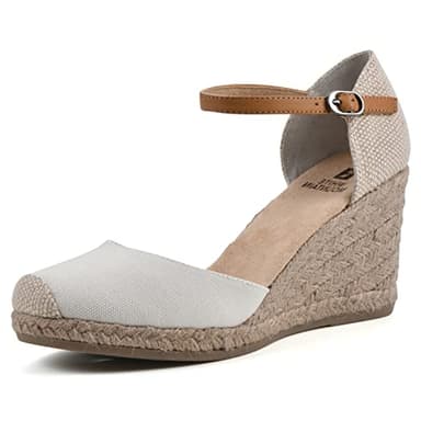 WHITE MOUNTAIN Women's Mamba Espadrille Wedge Sandal, Natural/Fabric, 6.5 W - Image 1