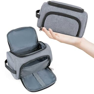 XQXA Large Capacity Pencil Case Organizer, Multifunctional Extra Big Pencil Pouch with Compartmens, Travel Simple Stationery Pen Bag, Fabric Pencil Bag for Men Women Girl Boy (Grey) - Image 7