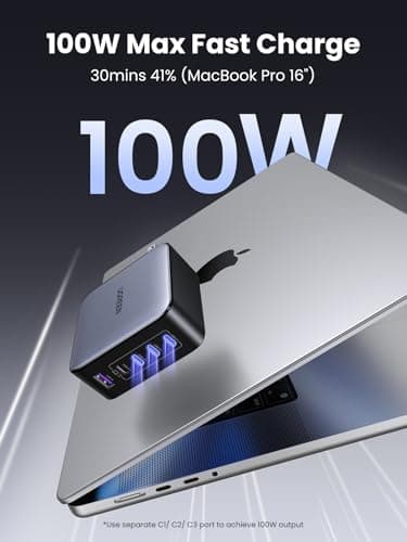 UGREEN Nexode 100W GaN USB C Laptop Charger, 5-Port Fast Charging Power Adapter Compatible with MacBook Pro/Air, iPhone 17/16/15 Series, Galaxy S25/S24, Pixel 10/9, iPad Air, Steam Deck - Image 2