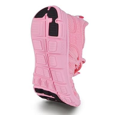 INZCOU Running Walking Shoes Lightweight Tennis Shoes Non Slip Gym Workout Shoes Breathable Mesh Walking Sneakers Pink Purple 7.5women / 6.5men - Image 3