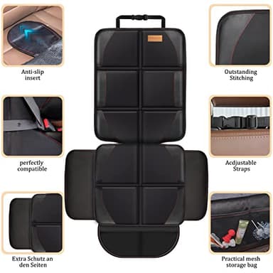 Bacgnyer Car Seat Protector, 1 Pack of Seat Protectors, Thickest Padded 600D Fabric Padding, Waterproof, Durable, Anti Slip Backing, Child Seat Protection, Suitable for Babies, Toddlers, Children - Image 3