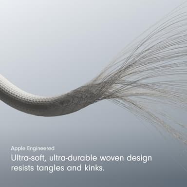 Beats USB-C to USB-C Woven Cable Fast Charging Durable/Tangle-Free Compatible Charger for Apple & Android Devices (1.5 m, 5 ft) - Surge Stone - Image 4