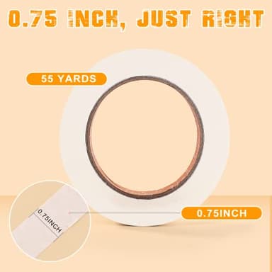 SEBETOW Masking Tape Bulk 10 Packs 0.75 Inch - Masking Tapes Artist Drafting Tapes White Beige, General Purpose for Craft, Art, Office, School, 3/4 Inch x 55 Yards x 10 Rolls - Image 6