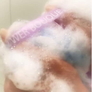 SHOWER BOUQUET Loofah-Bath-Sponge XL Swirl-Mix-Color 4-Pack // Extra-Large 75g Mesh Luffa Loofa Loufa Puff Pouf Set/Exfoliating Body Scrubber for Women and Men - Exfoliate & Soothe Face & Body - Image 7