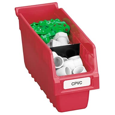 Akro-Mils 30040 ShelfMax Plastic Nesting Shelf Bin Box, 12-Inch Length x 4-Inch Width x 6-Inch Height, Case of 16, Red - Image 7