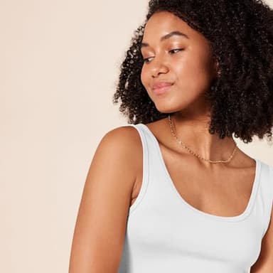 Amazon Essentials Women's Slim-Fit Tank Top, Pack of 2, White, Medium - Image 5