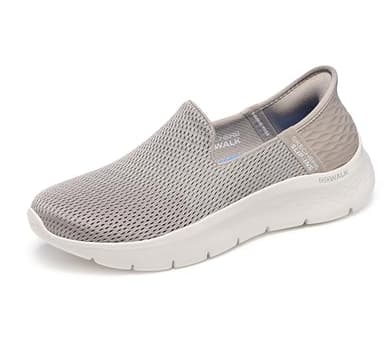 Skechers Women's Hands Free Slip-Ins Go Walk Flex-Relish Sneaker, Taupe/Blue, 7 US - Image 1