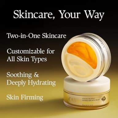 d'alba Piedmont Italian White Truffle Double Serum & Cream, Vegan Skincare, 2-in-1 Face Moisturizer, Vegan Collagen, Skin Firming and Tightening, Non Comedogenic, Suitable for All Skin Types (2.46 oz) - Image 3