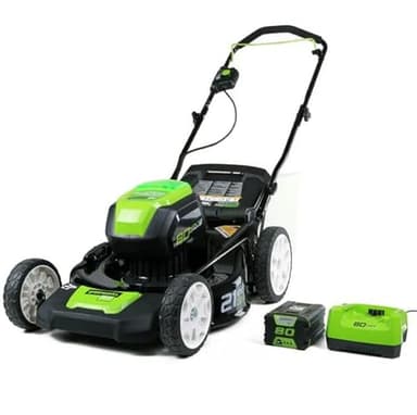 Greenworks 80V 21" Brushless Cordless (Push) Lawn Mower (75+ Compatible Tools), 4.0Ah Battery and 60 Minute Rapid Charger Included - Image 7