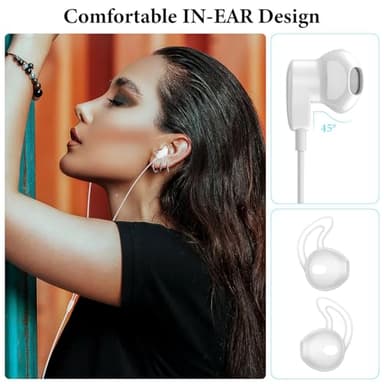 USB C Headphones for iPad Pro iPhone Air 17 16 15 Pro Max HiFi Stereo USB-C Wired Earbuds Microphone Volume Control Type C Earphone for Samsung S24 S23 Ultra S22 S21 Note20 Pixel 9 8 7 6 6a 5 OnePlus9 - Image 6