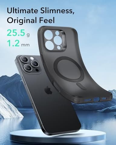 ESR for iPhone 16 Pro Max Case, Compatible with MagSafe, Camera Protection, Shockproof Thin Cover, Resists Yellowing and Scratche, Magnetic Phone Case for iPhone 16 Pro Max, Zero Serie, Frosted Black - Image 3