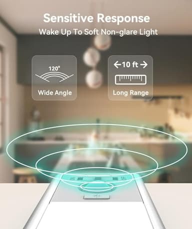 Under Cabinet Lighting, 3200mAh Rechargeable Motion Sensor Light Indoor, LED Battery Operated Cabinet Lights, Dimmable Closet Light, Wireless Under Counter Lights for Kitchen (2pack) - Image 5