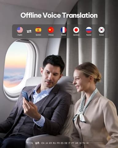 iFLYTEK AI Language Translator Device — 60 Languages, Real-Time Split-Screen & Two-Way Instant Voice Translation, 18 Offline Packs, 2-Year Global Data for K-12 Education, Business, Travel - Image 8