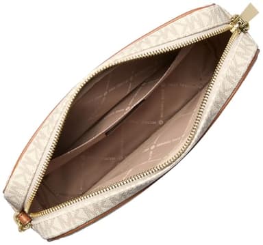 Michael Kors Jet Set Large Crossbody, Gold-Tone Hardware/Vanilla, One Size - Image 2