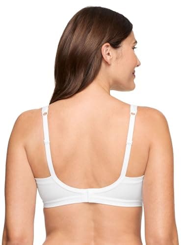 Warner's Women's Large Easy Does It Underarm-Smoothing with Seamless Stretch Wireless Lightly Lined Comfort Bra Rm3911a, White, L - Image 3