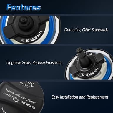 Gas Cap Fuel Cap For 1999-2018 MINI COOPER & BMW X1 X2 X3 X5 X6 Z4 128i 135i 228i 230i 320i 325i 328i 330i 335i 430i 525i 528i 530i 535i 540i 550i 640i 650i 740i 745i 750i 760i and More - Image 4