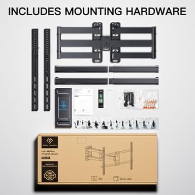 PERLESMITH Corner TV Wall Mount Full Motion, Corner TV Bracket Fits 37-70 Inch LED, LCD 4K Flat Curved Screen TVs Hold up to 99 lbs, Max VESA 600x400 Tilt, Swivel and Level, PSCLF1 - Image 7