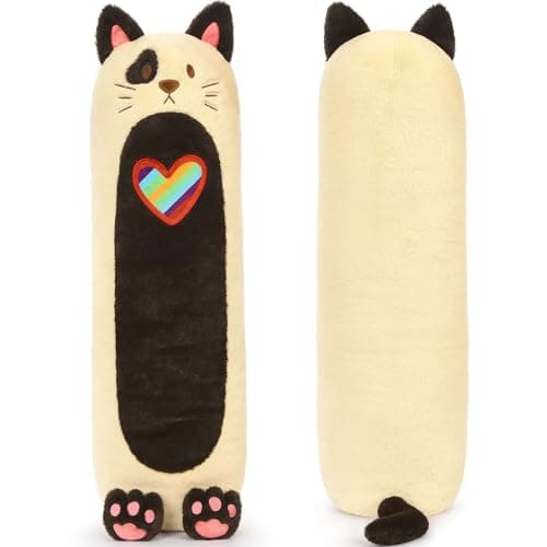 MorisMos Gaint Cat Plush Long Body Pillow, 43.3" Cat Stuffed Animal Cat Plushie Toy Big Soft Hugging Pillow - Image 1